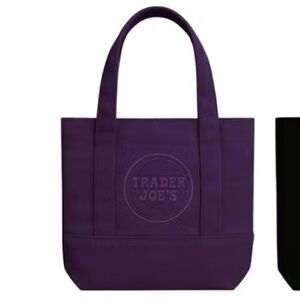 Trader Joes Halloween Mini Tote Bag Purple New